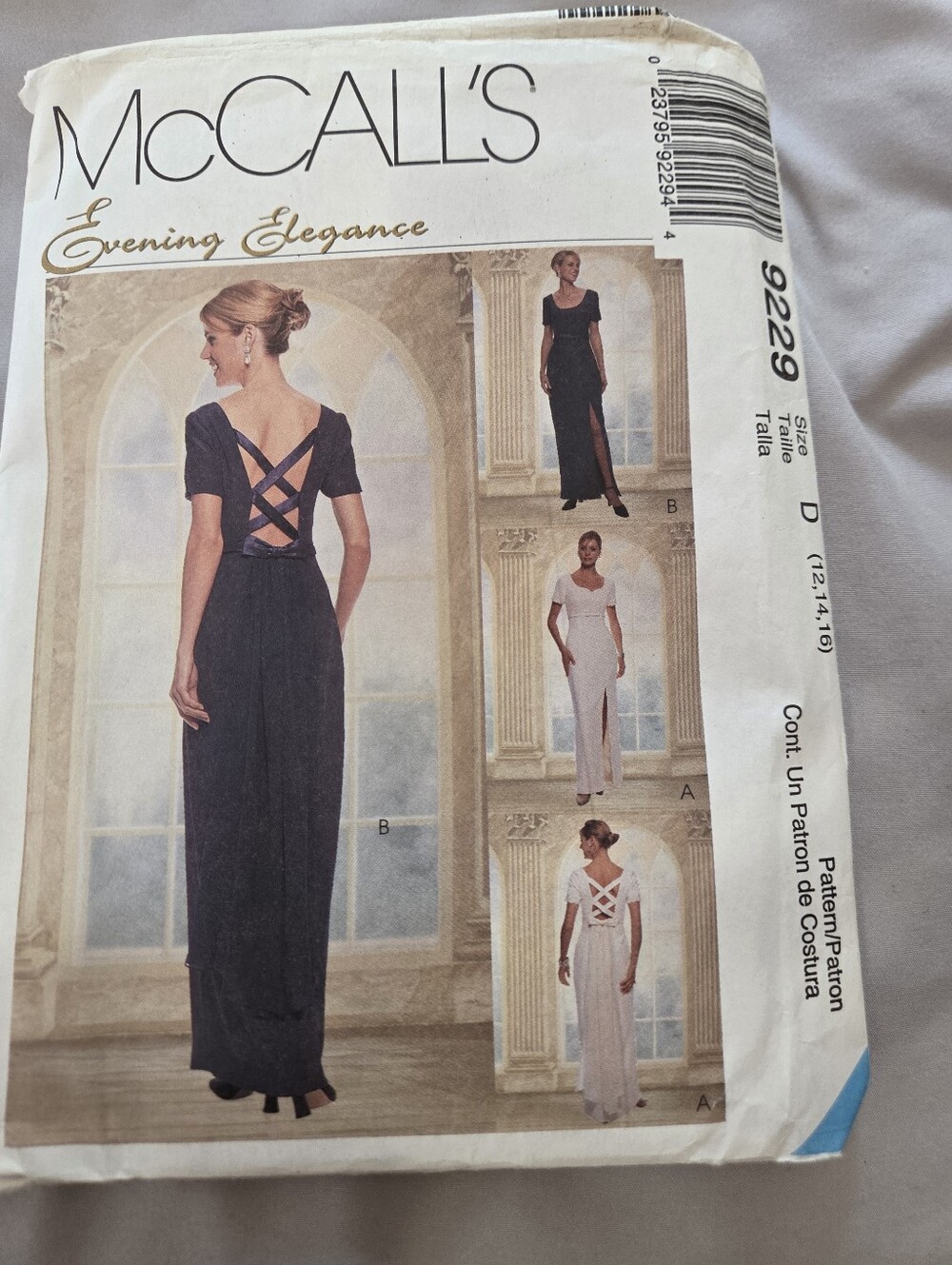 McCall's Evening Elegance 9229 Sewing Pattern
